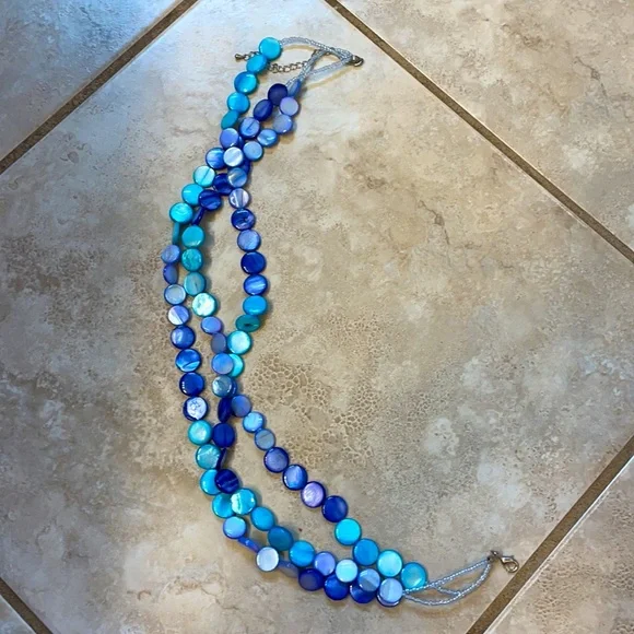 Blue Beaded Necklace 💙 - Picture 3 of 3